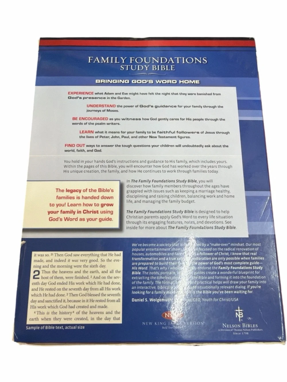 Family Foundations Study Bible New King James Version Black Bonded Leather - Picture 7 of 8